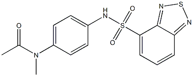 N-[4-(2,1,3-benzothiadiazol-4-ylsulfonylamino)phenyl]-N-methylacetamide Structure