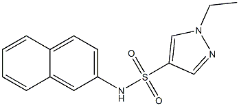 1-ethyl-N-naphthalen-2-ylpyrazole-4-sulfonamide 化学構造式