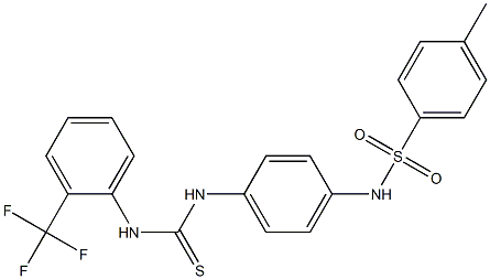 1-[4-[(4-methylphenyl)sulfonylamino]phenyl]-3-[2-(trifluoromethyl)phenyl]thiourea Structure