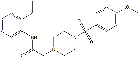 N-(2-ethylphenyl)-2-[4-(4-methoxyphenyl)sulfonylpiperazin-1-yl]acetamide Structure