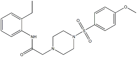 N-(2-ethylphenyl)-2-[4-(4-methoxyphenyl)sulfonylpiperazin-1-yl]acetamide|