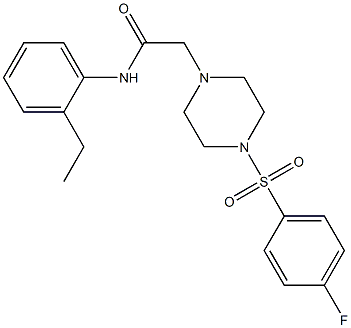 N-(2-ethylphenyl)-2-[4-(4-fluorophenyl)sulfonylpiperazin-1-yl]acetamide Structure