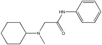 N-フェニル-2-(メチルシクロヘキシルアミノ)アセトアミド 化学構造式