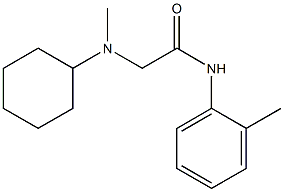 2-[cyclohexyl(methyl)amino]-N-(2-methylphenyl)acetamide Structure