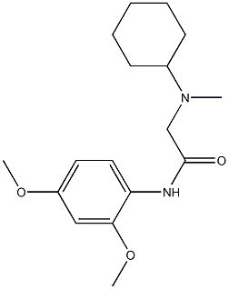 2-[cyclohexyl(methyl)amino]-N-(2,4-dimethoxyphenyl)acetamide Structure