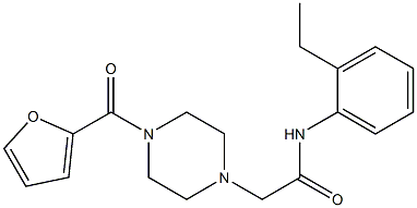 N-(2-ethylphenyl)-2-[4-(furan-2-carbonyl)piperazin-1-yl]acetamide Struktur