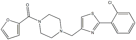 [4-[[2-(2-chlorophenyl)-1,3-thiazol-4-yl]methyl]piperazin-1-yl]-(furan-2-yl)methanone Structure