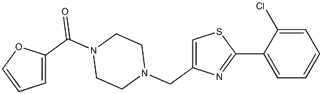 [4-[[2-(2-chlorophenyl)-1,3-thiazol-4-yl]methyl]piperazin-1-yl]-(furan-2-yl)methanone 化学構造式