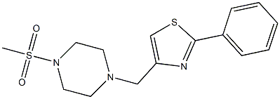 4-[(4-methylsulfonylpiperazin-1-yl)methyl]-2-phenyl-1,3-thiazole Structure