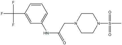 2-(4-methylsulfonylpiperazin-1-yl)-N-[3-(trifluoromethyl)phenyl]acetamide Structure