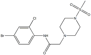 N-(4-bromo-2-chlorophenyl)-2-(4-methylsulfonylpiperazin-1-yl)acetamide