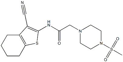 N-(3-cyano-4,5,6,7-tetrahydro-1-benzothiophen-2-yl)-2-(4-methylsulfonylpiperazin-1-yl)acetamide Structure