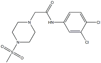 N-(3,4-dichlorophenyl)-2-(4-methylsulfonylpiperazin-1-yl)acetamide Structure