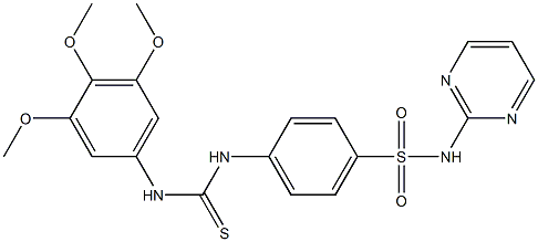 1-[4-(pyrimidin-2-ylsulfamoyl)phenyl]-3-(3,4,5-trimethoxyphenyl)thiourea,,结构式