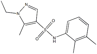 N-(2,3-dimethylphenyl)-1-ethyl-5-methylpyrazole-4-sulfonamide Struktur