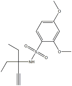 N-(3-ethylpent-1-yn-3-yl)-2,4-dimethoxybenzenesulfonamide Structure