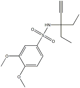 N-(3-ethylpent-1-yn-3-yl)-3,4-dimethoxybenzenesulfonamide Structure