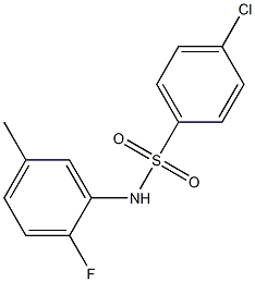 4-chloro-N-(2-fluoro-5-methylphenyl)benzenesulfonamide Structure