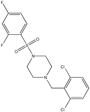 1-[(2,6-dichlorophenyl)methyl]-4-(2,4-difluorophenyl)sulfonylpiperazine