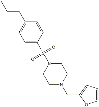 1-(furan-2-ylmethyl)-4-(4-propylphenyl)sulfonylpiperazine Structure