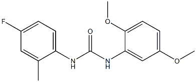 1-(2,5-dimethoxyphenyl)-3-(4-fluoro-2-methylphenyl)urea 结构式