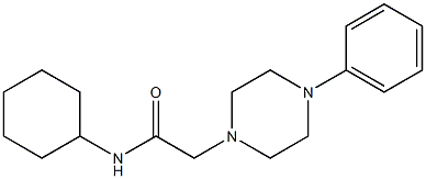 N-cyclohexyl-2-(4-phenylpiperazin-1-yl)acetamide Structure