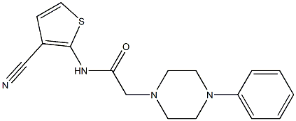 N-(3-cyanothiophen-2-yl)-2-(4-phenylpiperazin-1-yl)acetamide Struktur