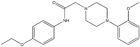 N-(4-ethoxyphenyl)-2-[4-(2-methoxyphenyl)piperazin-1-yl]acetamide,,结构式