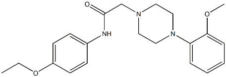 N-(4-ethoxyphenyl)-2-[4-(2-methoxyphenyl)piperazin-1-yl]acetamide 结构式