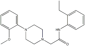 N-(2-ethylphenyl)-2-[4-(2-methoxyphenyl)piperazin-1-yl]acetamide 结构式