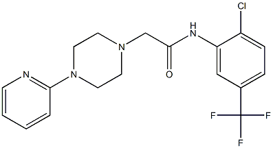 N-[2-chloro-5-(trifluoromethyl)phenyl]-2-(4-pyridin-2-ylpiperazin-1-yl)acetamide Structure