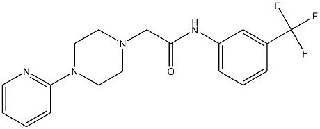 2-(4-pyridin-2-ylpiperazin-1-yl)-N-[3-(trifluoromethyl)phenyl]acetamide Structure