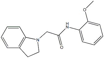 2-(2,3-dihydroindol-1-yl)-N-(2-methoxyphenyl)acetamide Structure