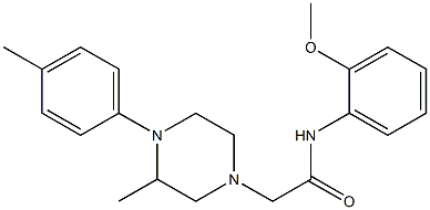 N-(2-methoxyphenyl)-2-[3-methyl-4-(4-methylphenyl)piperazin-1-yl]acetamide Struktur