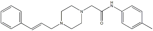 N-(4-methylphenyl)-2-[4-[(E)-3-phenylprop-2-enyl]piperazin-1-yl]acetamide Structure