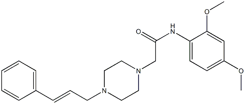 N-(2,4-dimethoxyphenyl)-2-[4-[(E)-3-phenylprop-2-enyl]piperazin-1-yl]acetamide Struktur