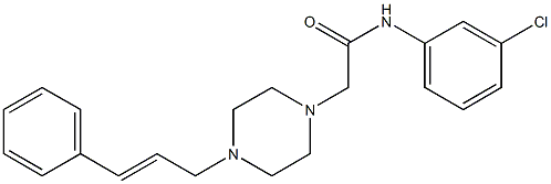 N-(3-chlorophenyl)-2-[4-[(E)-3-phenylprop-2-enyl]piperazin-1-yl]acetamide Structure