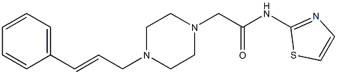 2-[4-[(E)-3-phenylprop-2-enyl]piperazin-1-yl]-N-(1,3-thiazol-2-yl)acetamide Structure