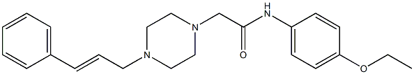 N-(4-ethoxyphenyl)-2-[4-[(E)-3-phenylprop-2-enyl]piperazin-1-yl]acetamide Struktur