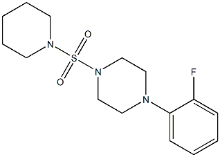 1-(2-fluorophenyl)-4-piperidin-1-ylsulfonylpiperazine Struktur