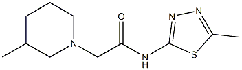 2-(3-methylpiperidin-1-yl)-N-(5-methyl-1,3,4-thiadiazol-2-yl)acetamide Structure