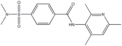 4-(dimethylsulfamoyl)-N-(2,4,6-trimethylpyridin-3-yl)benzamide 结构式