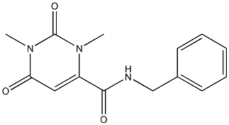 N-benzyl-1,3-dimethyl-2,6-dioxopyrimidine-4-carboxamide 化学構造式