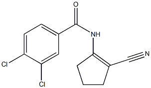 3,4-dichloro-N-(2-cyanocyclopenten-1-yl)benzamide Struktur