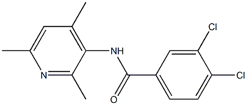 3,4-dichloro-N-(2,4,6-trimethylpyridin-3-yl)benzamide Struktur