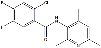 2-chloro-4,5-difluoro-N-(2,4,6-trimethylpyridin-3-yl)benzamide Structure