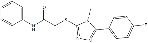 2-[[5-(4-fluorophenyl)-4-methyl-1,2,4-triazol-3-yl]sulfanyl]-N-phenylacetamide