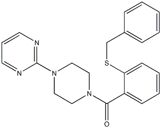 (2-benzylsulfanylphenyl)-(4-pyrimidin-2-ylpiperazin-1-yl)methanone Structure