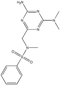 N-[[4-amino-6-(dimethylamino)-1,3,5-triazin-2-yl]methyl]-N-methylbenzenesulfonamide Structure