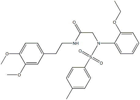 N-[2-(3,4-dimethoxyphenyl)ethyl]-2-(2-ethoxy-N-(4-methylphenyl)sulfonylanilino)acetamide Struktur